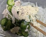 【作り置き】新玉葱と胡瓜のチキンサラダ作り方3写真