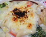 残り物のシチューinスパゲッティ作り方4写真