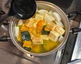 大根とかぼちゃ、こうや豆腐の煮物作り方3写真