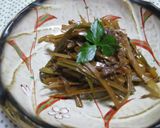 うどと牛肉のきんぴら。作り方4写真
