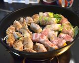 豚しゃぶで野菜巻きソテー作り方5写真
