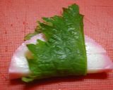 お弁当にグー! かまぼこdeしそ巻き作り方7写真