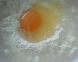 チーズとズッキーニとベーコンお好み焼き餅作り方1写真