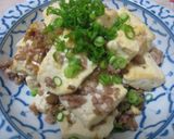塩豆腐♪ひき肉と搾菜の炒め物作り方7写真