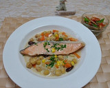 鰆ときのことサラダ豆のクリーム煮作り方9写真