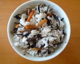 残ったひじきの煮物で簡単朝ご飯★作り方1写真