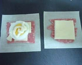 ハムとチーズとゆで卵のはさみ焼作り方2写真