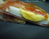 ハムとチーズとゆで卵のはさみ焼作り方5写真