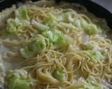 生ハムとお野菜もりもり牛乳パスタ作り方5写真