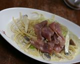 生ハムとお野菜もりもり牛乳パスタ作り方6写真