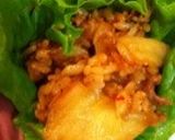レタスで食べる豚キムチご飯！作り方5写真