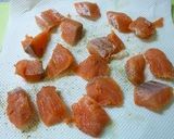 鮭とほうれん草のフェットチーネ作り方1写真