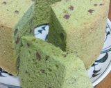 ♡抹茶ミルク小豆シフォン♡作り方8写真