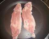 豚薄切り肉でマスタード大葉まき作り方2写真