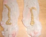 豚薄切り肉でマスタード大葉まき作り方3写真