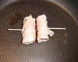 豚薄切り肉でマスタード大葉まき作り方5写真