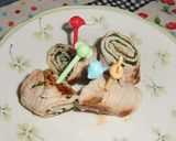 豚薄切り肉でマスタード大葉まき作り方6写真