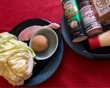 味噌マヨの鮭と春キャベツのステーキ作り方1写真