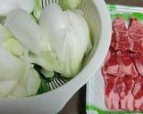 葉玉ねぎ・牛肉の辛味噌炒め作り方2写真