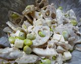 根菜と枝豆のマヨ味噌サラダ作り方2写真