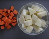 挽肉でコロコロじゃがいもの洋風肉じゃが作り方1写真
