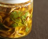 きのこのオイル漬けの冷製パスタ作り方3写真