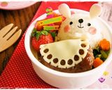 ＊キャラ弁＊　レースなハンバーグ♪作り方5写真