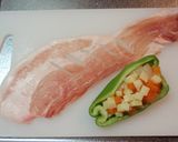 カラフル野菜！ピーマン詰めブタ肉包み焼☆作り方4写真