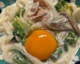 冷凍うどん❤カルボナーラ❤簡単ソース🎵作り方6写真