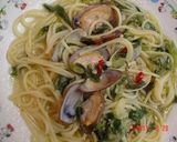 アサリのセロリ風味スープパスタ作り方10写真