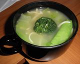 チキンヌードルスープ缶で和洋中華スープ作り方4写真