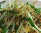 豚挽肉ともやしとニラの簡単炒め作り方4写真