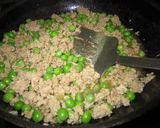 グリンピースとミンチのとろっとご飯かけ♪作り方3写真