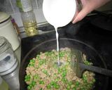 グリンピースとミンチのとろっとご飯かけ♪作り方4写真
