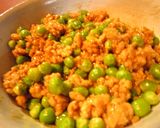 グリンピースとミンチのとろっとご飯かけ♪作り方5写真