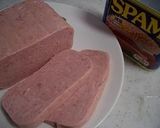 マフィンでスパムバーガー作り方2写真