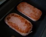 マフィンでスパムバーガー作り方3写真