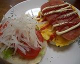 マフィンでスパムバーガー作り方7写真