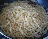 たけのこと塩昆布の和風スパゲティー作り方5写真