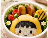 ミツバチ頭巾の女の子＊キャラ弁作り方6写真