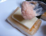 簡単朝ごはん『めんたいチーズ餅』作り方4写真