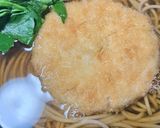 簡単　メンチカツ蕎麦作り方4写真