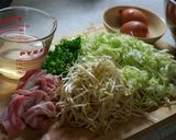 フライパン１つで２人分☆巨大お好み焼き作り方1写真