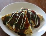 フライパン１つで２人分☆巨大お好み焼き作り方6写真