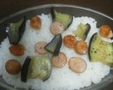 ナスとソーセージのカレーハヤシドリア風作り方5写真
