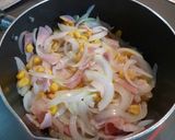 新玉ねぎとベーコンのカレー風味スープ作り方2写真