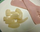 ラッキョウのおさかなソーセージ巻き作り方1写真