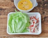 ☆簡単☆カニカマとレタスの旨だし炒飯作り方1写真
