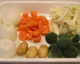 新たまねぎと新じゃがの丸ごとポトフ作り方1写真