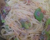 ソラマメちゃんと明太パスタ作り方3写真